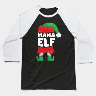 Mama Elf Christmas Baseball T-Shirt